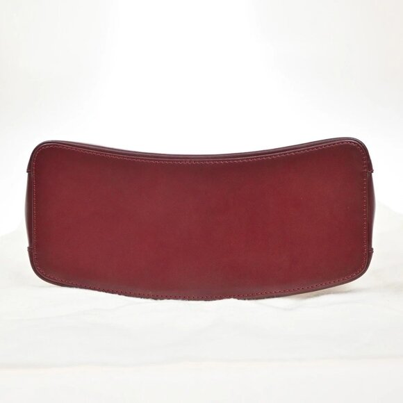 CARTIER Logo Trinity Tricolor Handle Hand Bag Leather Red France 76KB453 - Picture 6 of 14